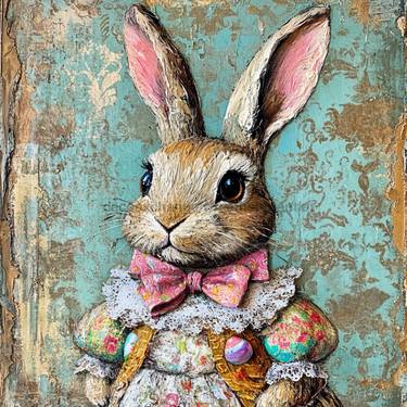 Easter Sign, Cute Bunny,, DCO-12742, Sign For Wreath, 10x10